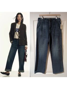 NWT Anthropologie | The Lonnie Cuffed High-Rise Crop Jeans by Pilcro